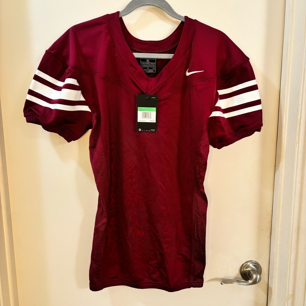 Nike Stock Vapor Pro Football Jersey Boy's Burgandy size XL CI3909-106 $70 Red